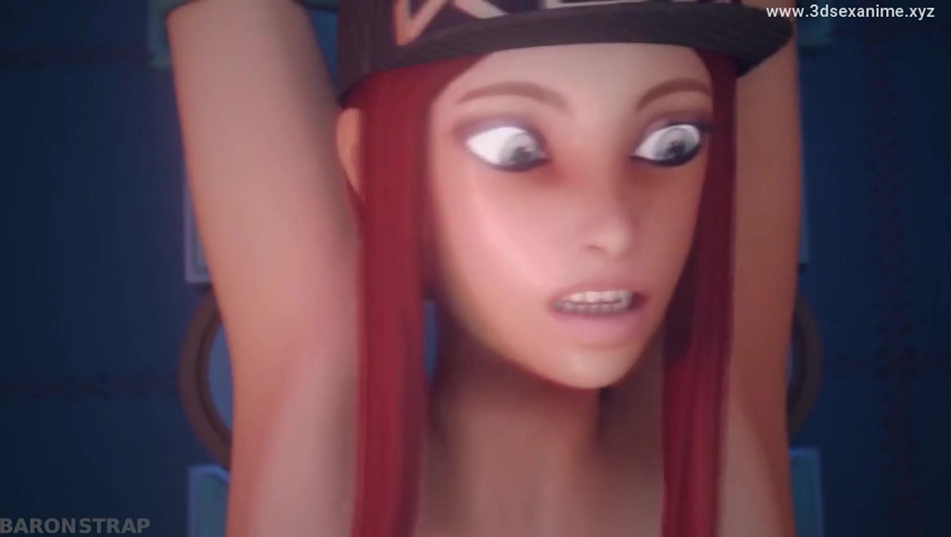 3D Hentai Jinx Vs Akali Baronstrap League Of Legends Porn