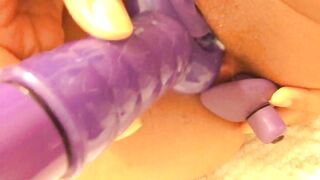 Grool: Purple toys and grooly vagina.