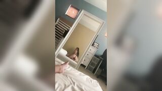 I love watching myself fuck my daddys cock in the mirror. ?? - Couples