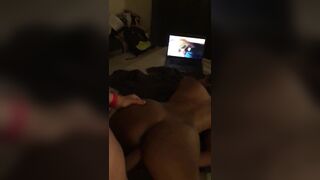 Couples Gone Wild: Watching porn as we fuck is insanely sexy; and she at no time forgets my balls! ??