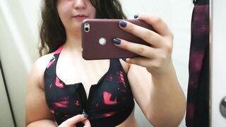 And I had to try on the matching bra - Gone Wild Public