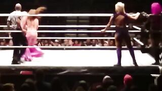 wWE Alexa Bliss gets constrained in front of a live crowd