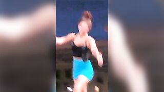 Glad Confused Gals: Leah Gotti's risque cartwheel