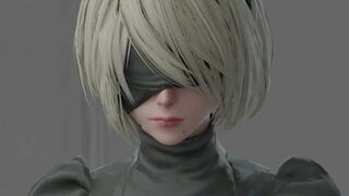 2B and mini dick - Animations