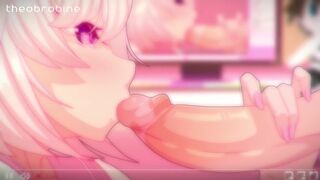 Astolfo earning the nut - art and animation by theobrobine - Animated cumshots