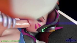dva take Mercy cum (Vektor3dx) [Overwatch] - Animated cumshots