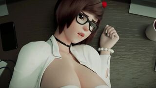 Mei works out ( Geckoscave )[overwatch] - Animated cumshots