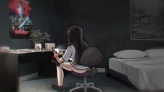 Momo Wants To Having Fun With Jason. Kinda Creepy But Quite Wholesome Too! (Lewdfroggo) - Animated cumshots