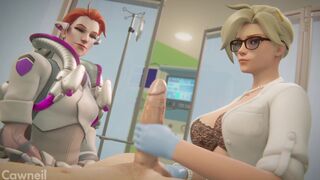 Mercy and Moira Health Checkup (Cawneil) [Overwatch] - Animated cumshots
