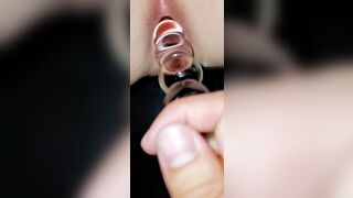 to really hear how much i love this glass in my ass - Anal Gone Wild