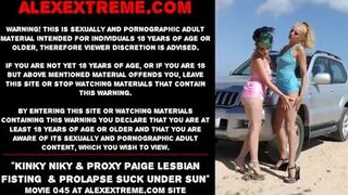Kinky Niky & Proxy Paige lesbian fisting fun & prolapse suck under the sun