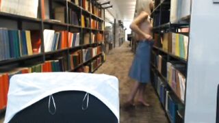 shellystar gets caught in the library - Flashing And Flaunting