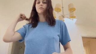 Alex Brushing Her Hair in Latest YT Video - GIF - Alexandra Daddario
