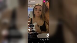 Screen recording from 2020 when she spilled a drink on tits - Alexa Figueroa