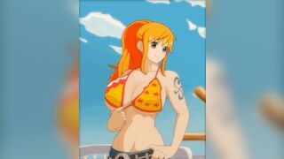 Nami showing off her tits (Scrabble007) [One Piece] - Anime