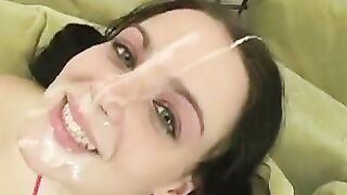 Natasha Nice - Cum on her forehead