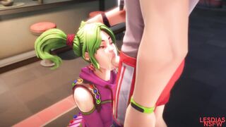 Fortnite: Zoey gives a casual oral sex