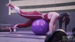 Tifa at the gym (Xordel) [Final Fantasy] - 3D Porncraft
