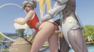 Lifeguard Mercy getting fucked (Bewyx) [Overwatch] - 3D Porncraft