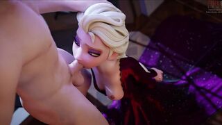 Elsa deepthroat swallow (Firebox Studio) [Frozen]