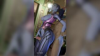 widowmaker obediently stands at dinner [Overwatch] (GCRaw) - 3D Hentai