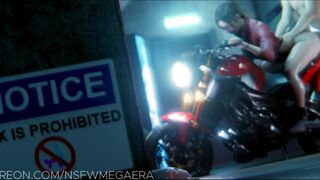 Claire getting fucked on her bike (MEGAERA) [Resident Evil] - 3D Hentai