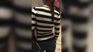 Sneaky fuck on emergency exit in a mall - Girls 18+