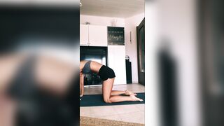 Got distracted while doing yoga. I was suddenly imagining a guy fucking me from behind. ???? - Fit Naked Girls