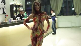 body paint at the bar - Flashing And Flaunting