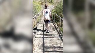 Flashing And Flaunting: Running outside with my ass stripped