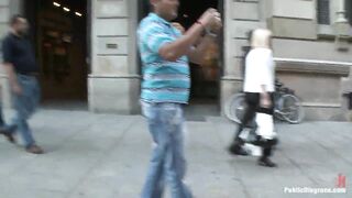 Flashing And Flaunting: Walking down the busy street naked