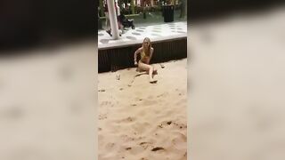 Flashing And Flaunting: Taking off pants and masturbating next to a busy walkway