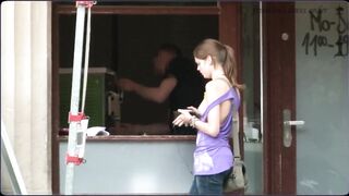 Flashing And Flaunting: Ordering ice-cream with boob out