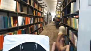 Flashing And Flaunting: shelly caught in the library
