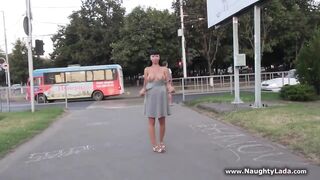 Lada nude in the streets - Flashing And Flaunting