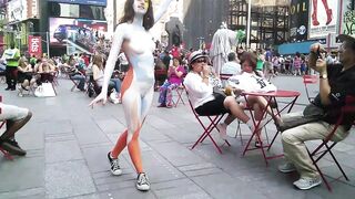 time square body paint - Flashing And Flaunting