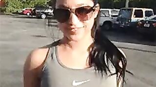 Flashing Gals: Melons in the parking lot