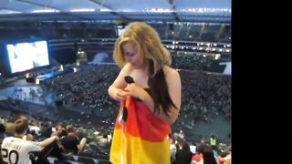 German Woman, From the Top Row - Flashing Girls