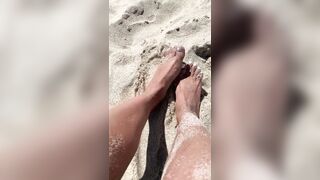 Foot Fetish: beach pleasure, anyone want to join me?