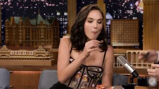 Graceful Celebrities: Girl Gadot eating a Reese's PB Cup for the 1st time.