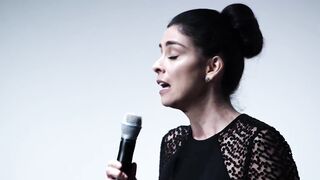 sarah Silverman giving a speech at TIFF