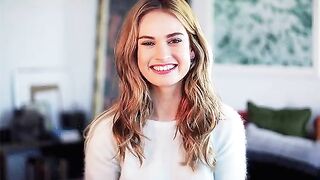 lily James Smiling