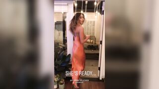 Chloe Bennet showing her butt in a slinky dress - Graceful Celebrities