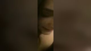 Gals Finishing The Job: Some good shots on her tongue