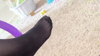 I still take sneaky videos of my fiances pantyhose feet ;)