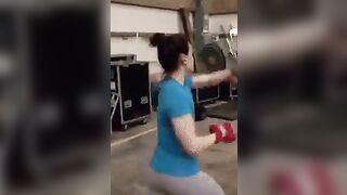 Gals in Yoga Panties: Daisy Ridley training for Star Wars
