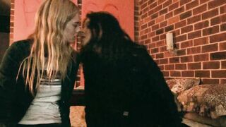 Samara Weaving and Sara West *Long version with excessive brightening and color correction* - Girls Kissing