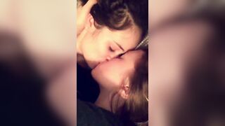 Gals Giving a kiss: Sexy kiss