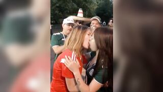 Soccer Bringing People Together - Girls Kissing