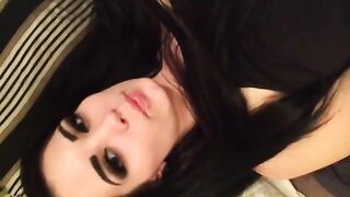 Sexy emo girl masturbating